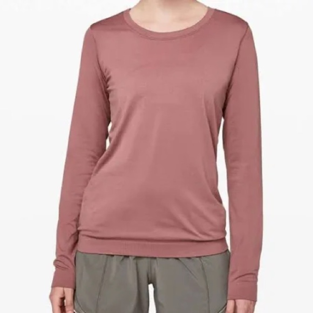 Lululemon Swiftly Relaxed Long Sleeve Red Dust Size 10